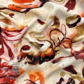Viscosa LUREX Painting ecru digital print