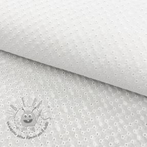 Tessuto di cotone EMBROIDERY Daniela white