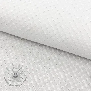 Tessuto di cotone EMBROIDERY Daniela white