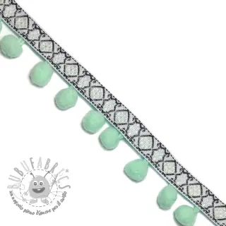 Bordatura con pompon JACQUARD light mint