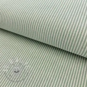 Tessuto decorativo DOBBY Colored stripe soft green