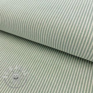 Tessuto decorativo DOBBY Colored stripe soft green