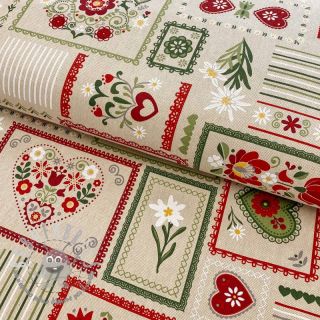 Tessuto decorativo Linenlook Edelweiss patchwork