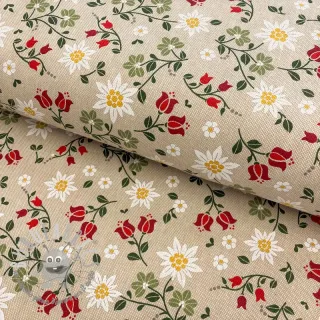 Tessuto decorativo Linenlook Edelweiss field