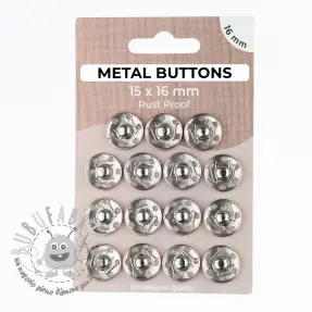 Bottone a pressione METAL 16 mm silver