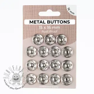 Bottone a pressione METAL 16 mm silver