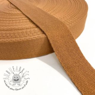 Cinghia in cotone 4 cm cognac