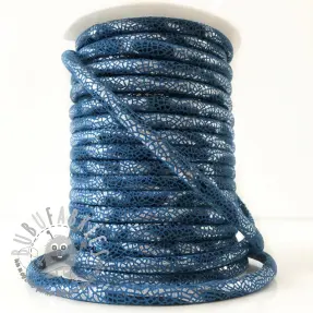 Cordoncino in tessuto scamosciato Glitter blue