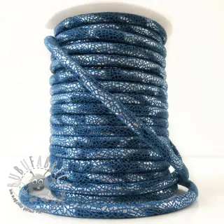 Cordoncino in tessuto scamosciato Glitter blue