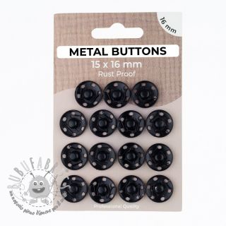 Bottone a pressione METAL 16 mm black