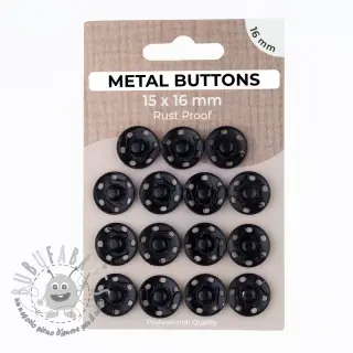 Bottone a pressione METAL 16 mm black