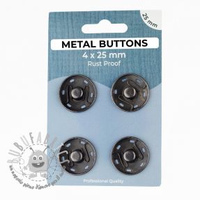 Bottone a pressione METAL 25 mm anthracite