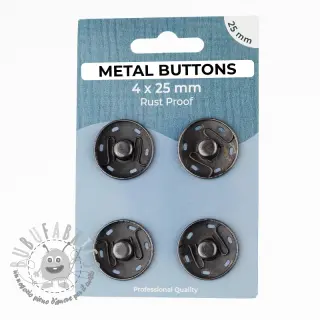 Bottone a pressione METAL 25 mm anthracite