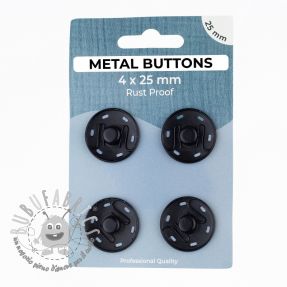 Bottone a pressione METAL 25 mm black