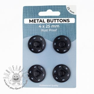 Bottone a pressione METAL 25 mm black