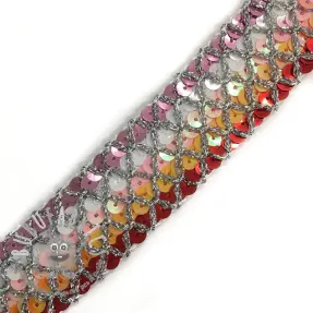 Nastro Sequin MULTI red