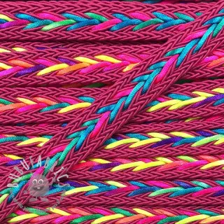 Cordoncino intrecciato in poliestere NEON fuchsia