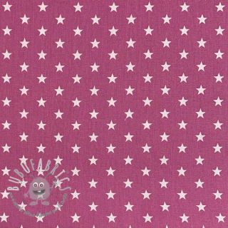 Tessuto di cotone Petit stars mauve