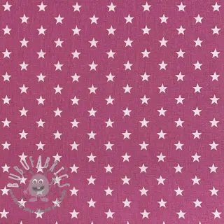 Tessuto di cotone Petit stars mauve