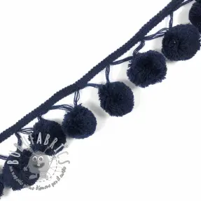 Bordatura con pompon MEGA dark blue