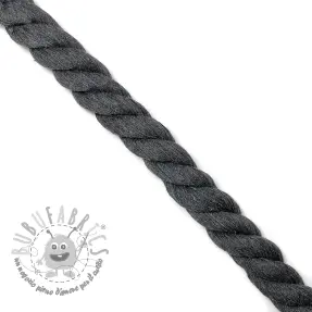 Cordino di cotone ritorto 2,5 cm dark grey
