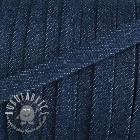 Cordino di cotone piatto 10 mm Denim petrol