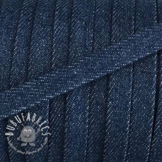 Cordino di cotone piatto 10 mm Denim petrol