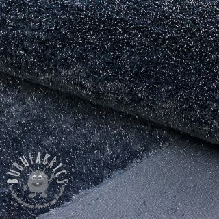 Pelliccia sintetica LUREX SILVER navy