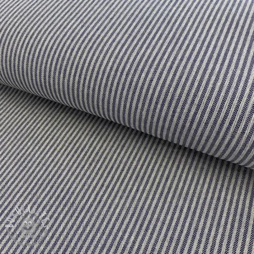 Tessuto decorativo DOBBY Colored stripe navy blue
