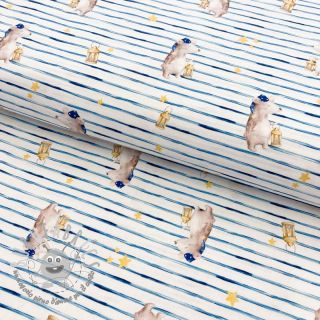 Tessuto di cotone Snoozy fabrics Friends Sleeping bear digital print