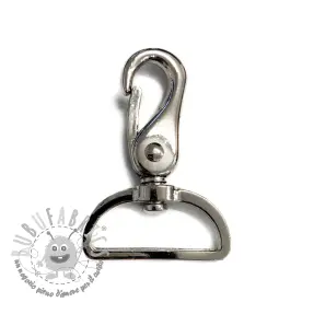 Moschettone in metallo 40 mm silver