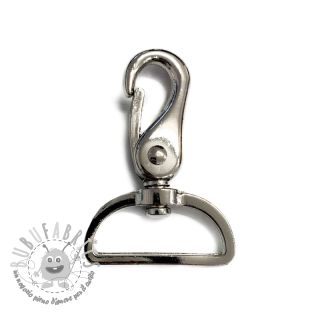 Moschettone in metallo 40 mm silver