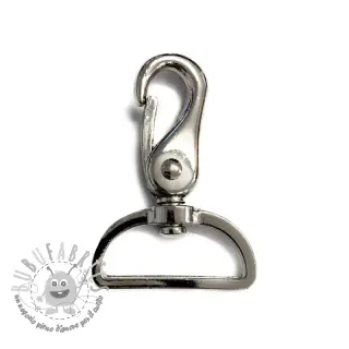Moschettone in metallo 40 mm silver