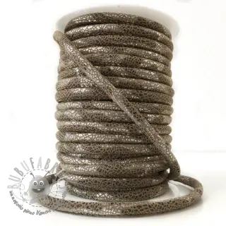 Cordoncino in tessuto scamosciato Glitter taupe
