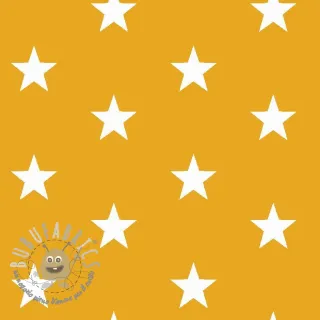 Tessuto di cotone Stars yellow