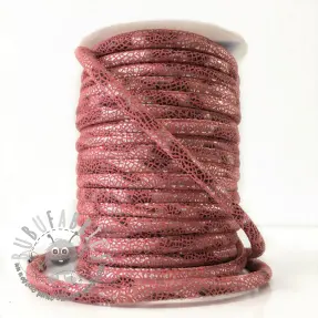 Cordoncino in tessuto scamosciato Glitter old pink