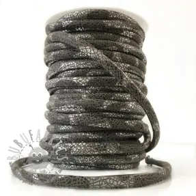 Cordoncino in tessuto scamosciato Glitter grey