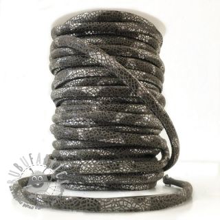 Cordoncino in tessuto scamosciato Glitter grey