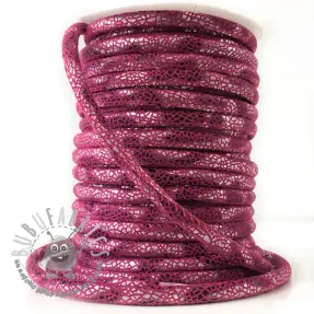Cordoncino in tessuto scamosciato Glitter fuchsia