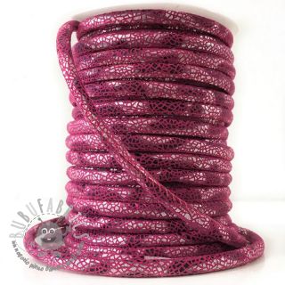 Cordoncino in tessuto scamosciato Glitter fuchsia