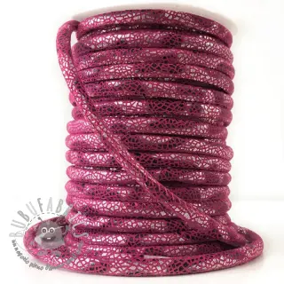 Cordoncino in tessuto scamosciato Glitter fuchsia
