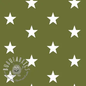 Tessuto di cotone Stars green