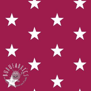 Tessuto di cotone Stars cerise