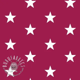 Tessuto di cotone Stars cerise