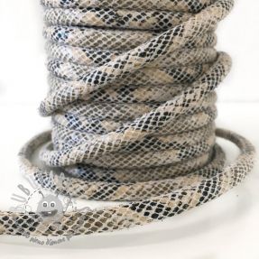 Cordoncino in tessuto scamosciato Snake cream