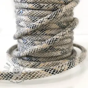 Cordoncino in tessuto scamosciato Snake cream