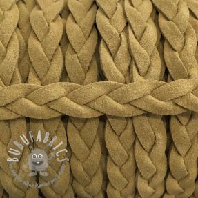 Cordoncino intrecciato in tessuto scamosciato sand
