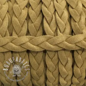Cordoncino intrecciato in tessuto scamosciato sand