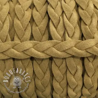 Cordoncino intrecciato in tessuto scamosciato sand