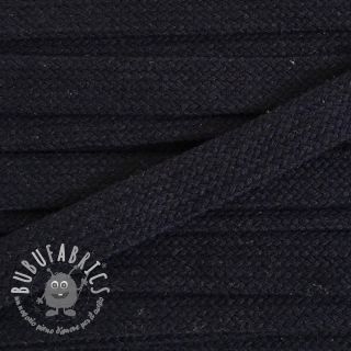 Cordino di cotone piatto 15 mm black